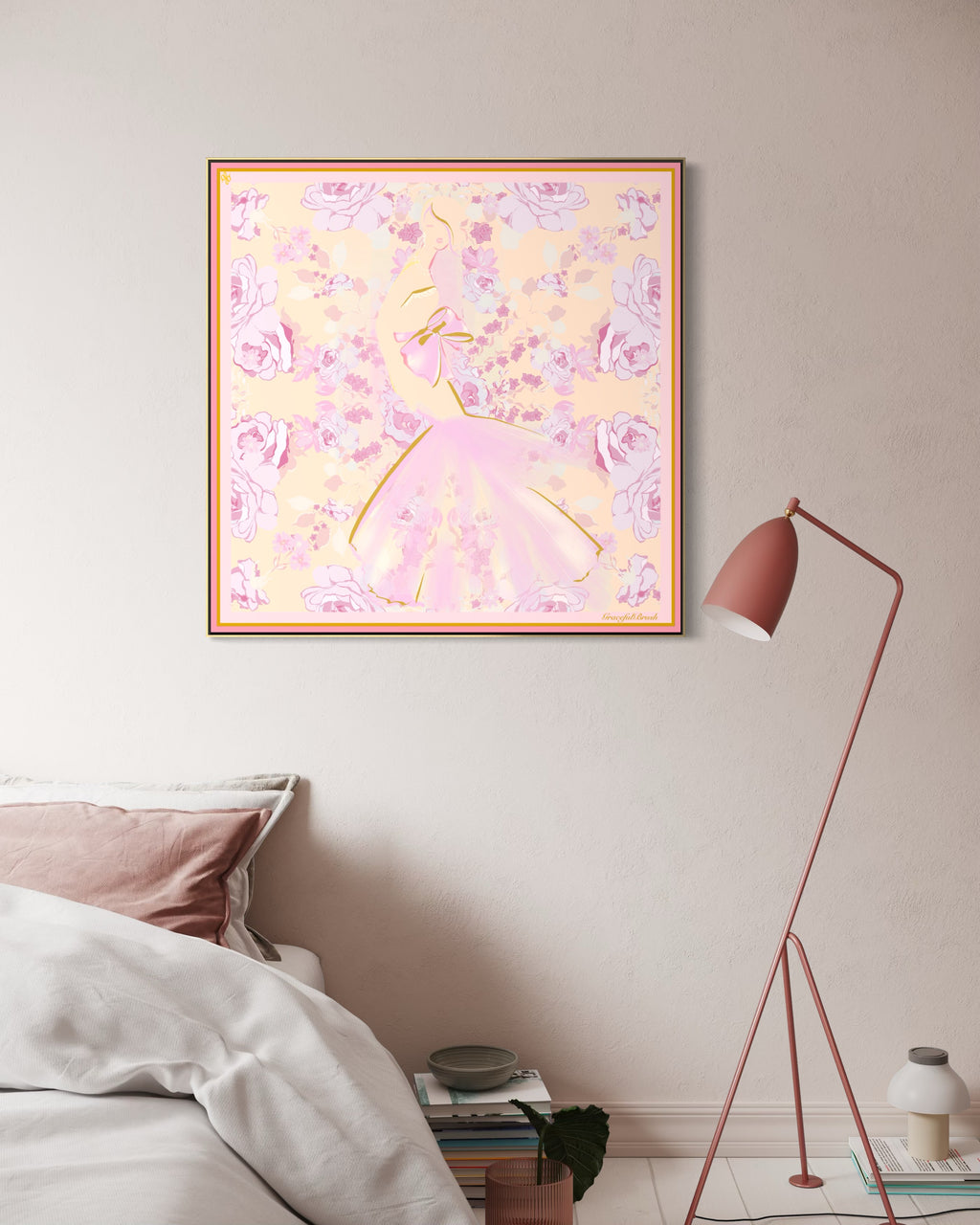 Luxury Silk Scarf Artwork – Hand-Rolled, 40x40 Custom Order