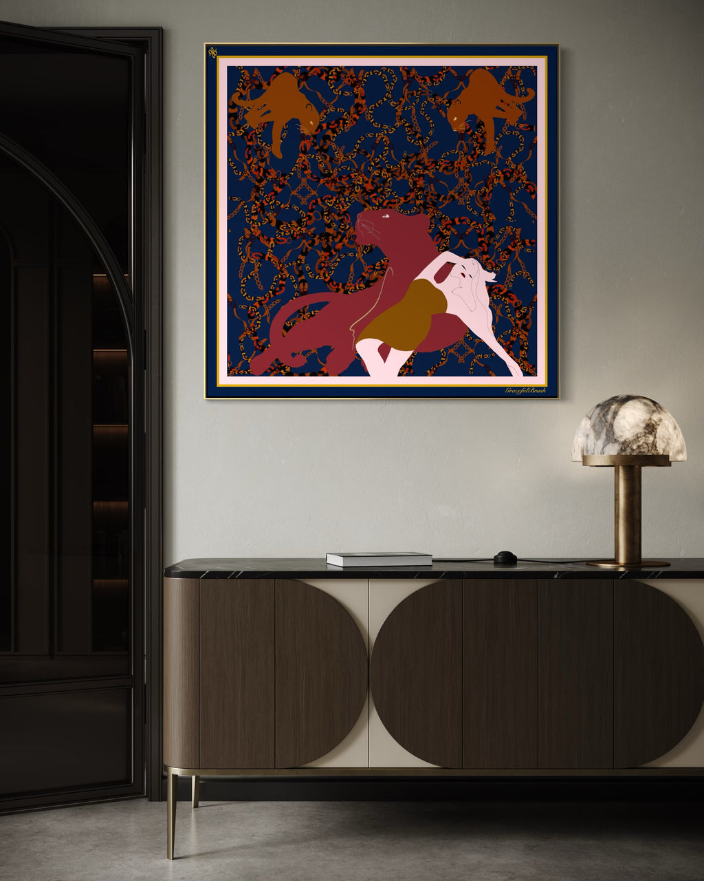 Luxury Silk Scarf Artwork – Hand-Rolled, 40x40 Custom Order