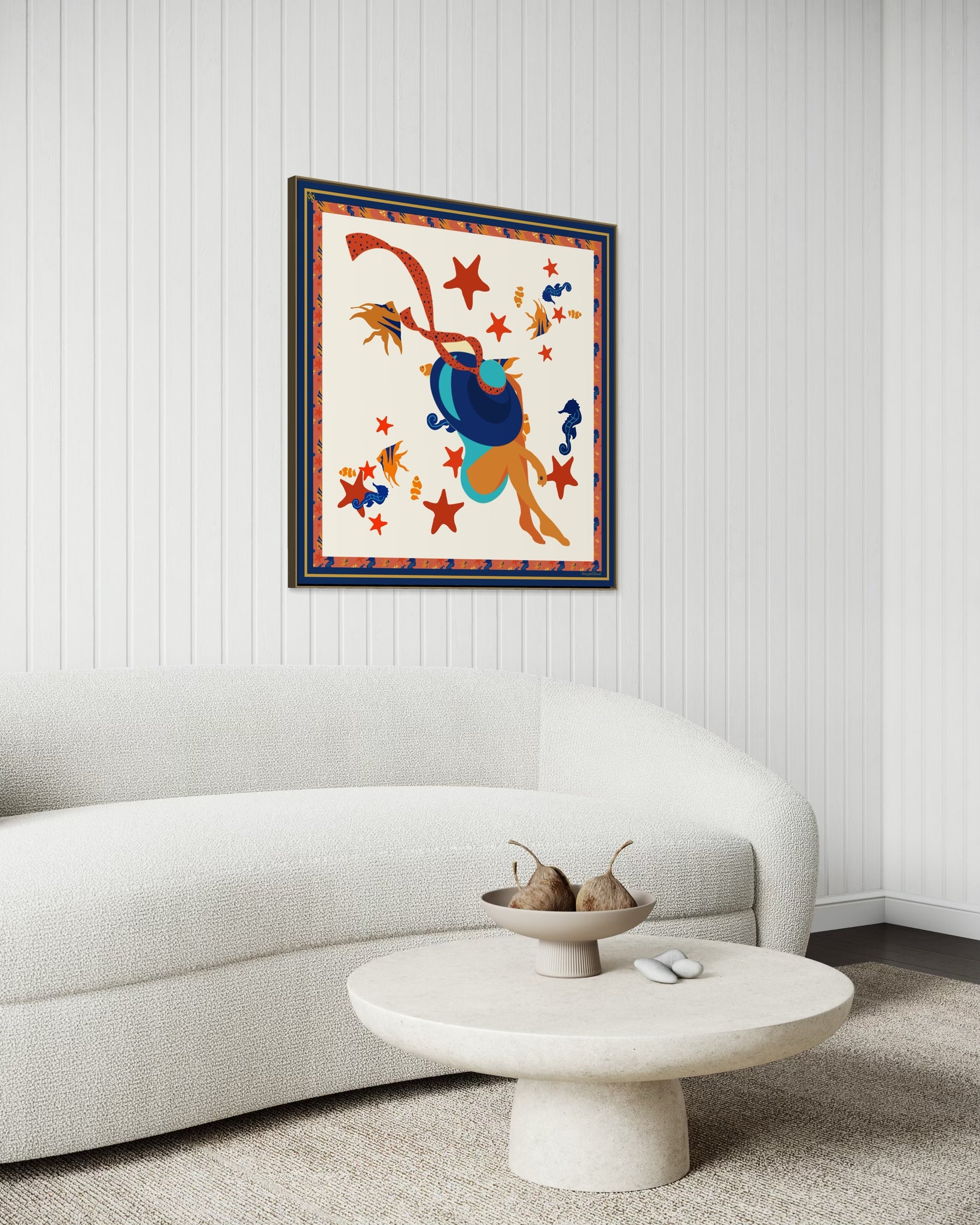 Luxury Silk Scarf Artwork – Hand-Rolled, 40x40 Custom Order