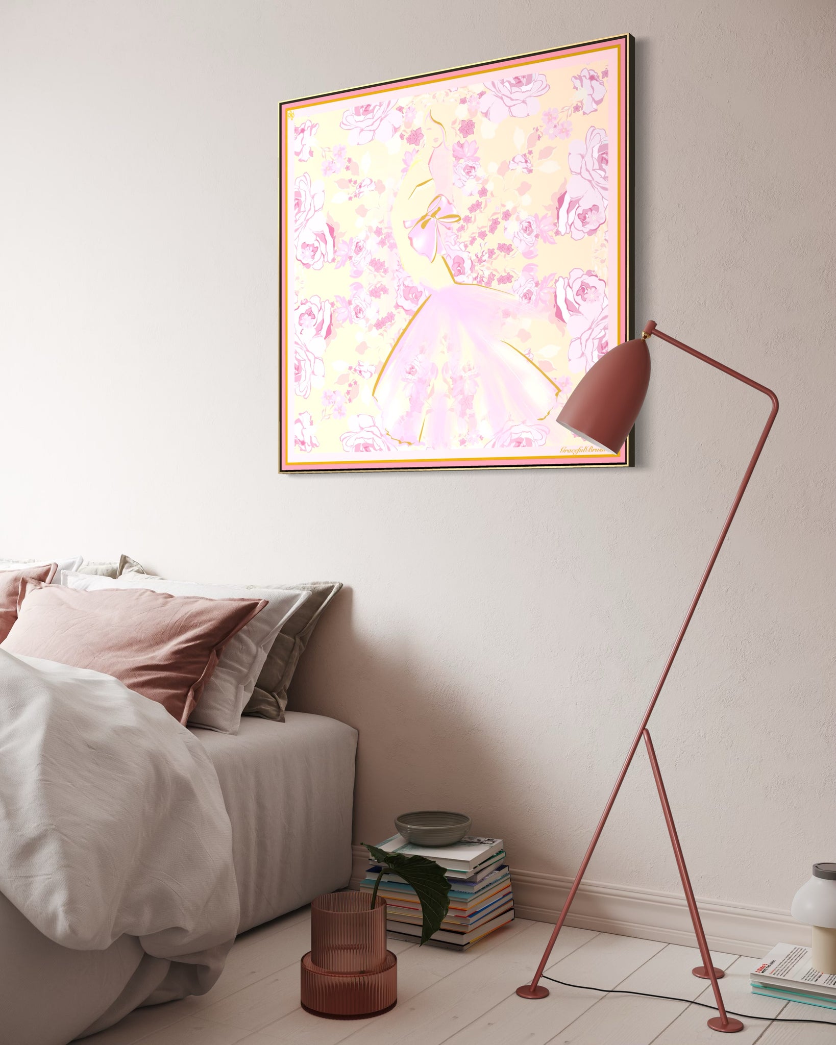 Luxury Silk Scarf Artwork – Hand-Rolled, 40x40 Custom Order