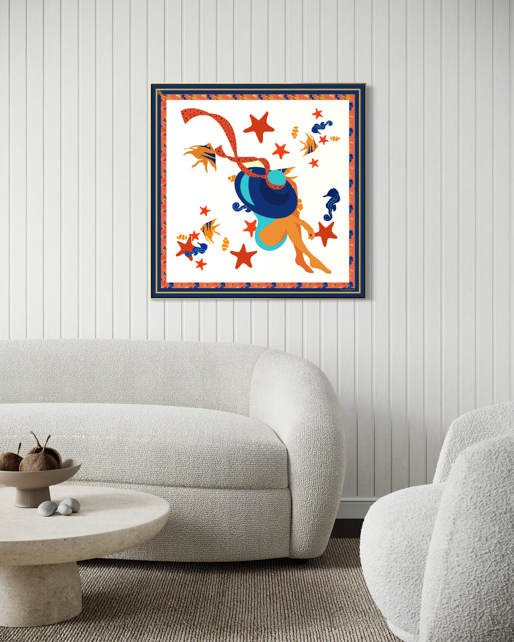 Luxury Silk Scarf Artwork – Hand-Rolled, 40x40 Custom Order