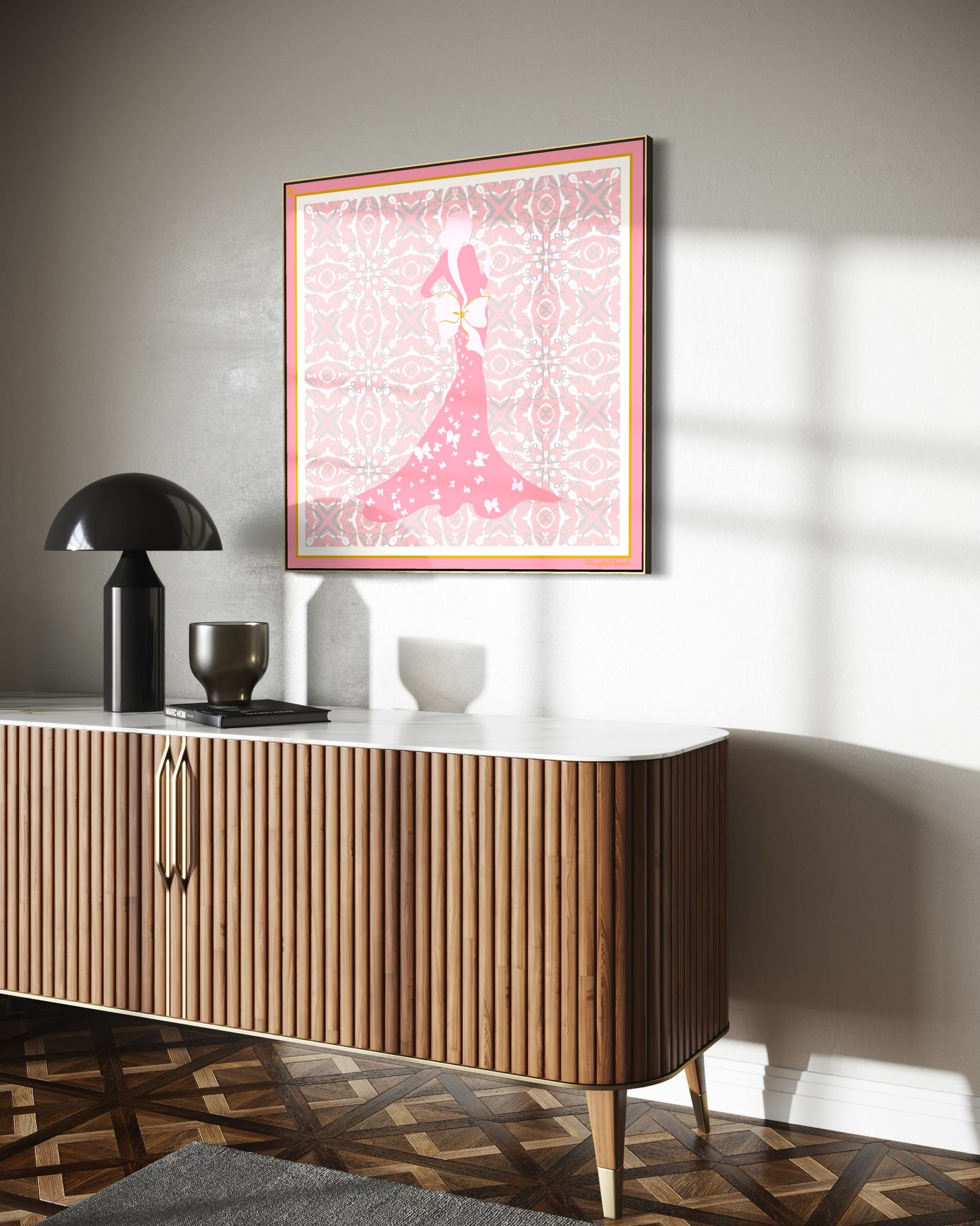 Luxury Silk Scarf Artwork – Hand-Rolled, 40x40 Custom Order