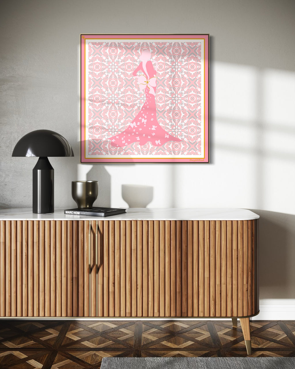 Luxury Silk Scarf Artwork – Hand-Rolled, 40x40 Custom Order