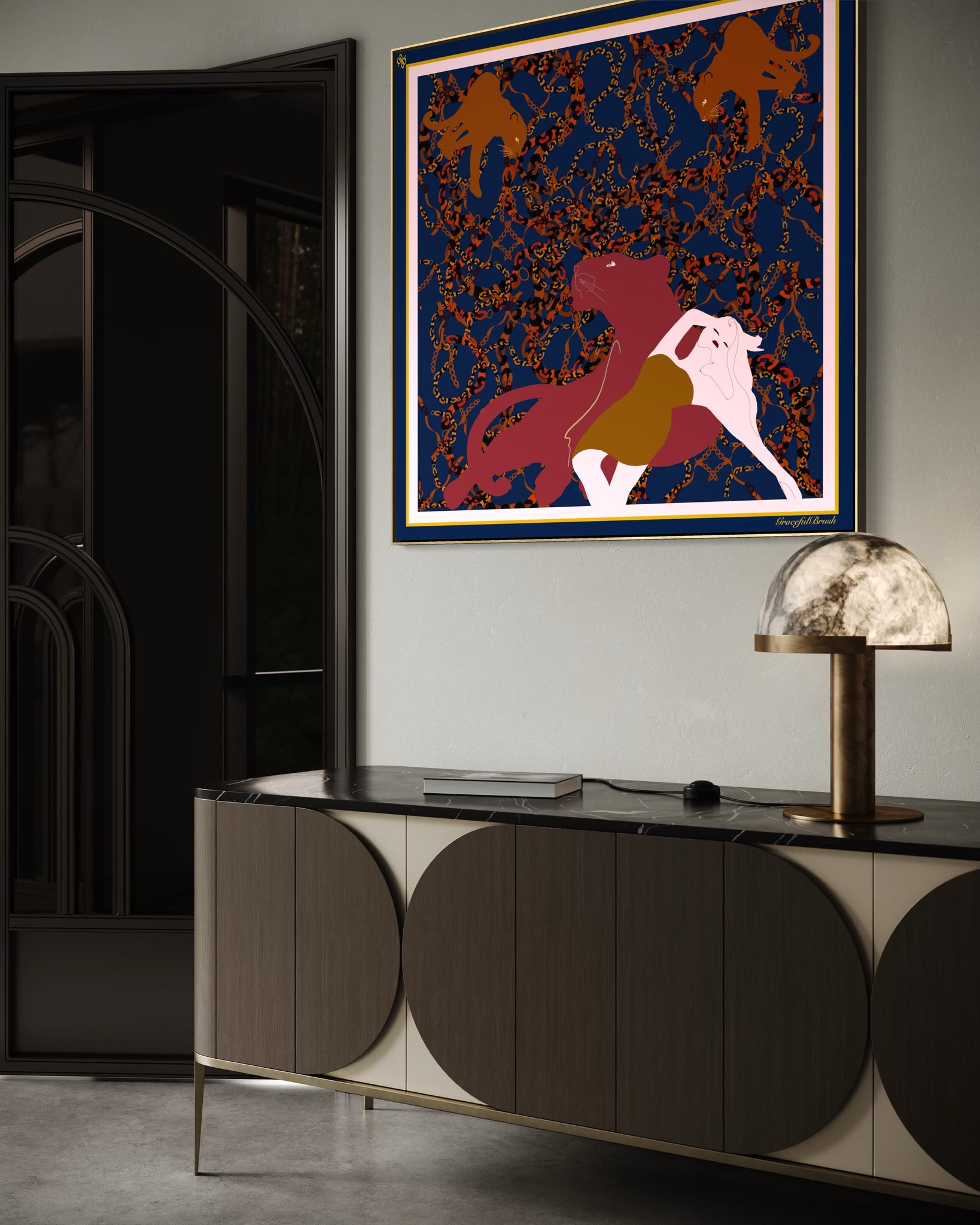 Luxury Silk Scarf Artwork – Hand-Rolled, 40x40 Custom Order