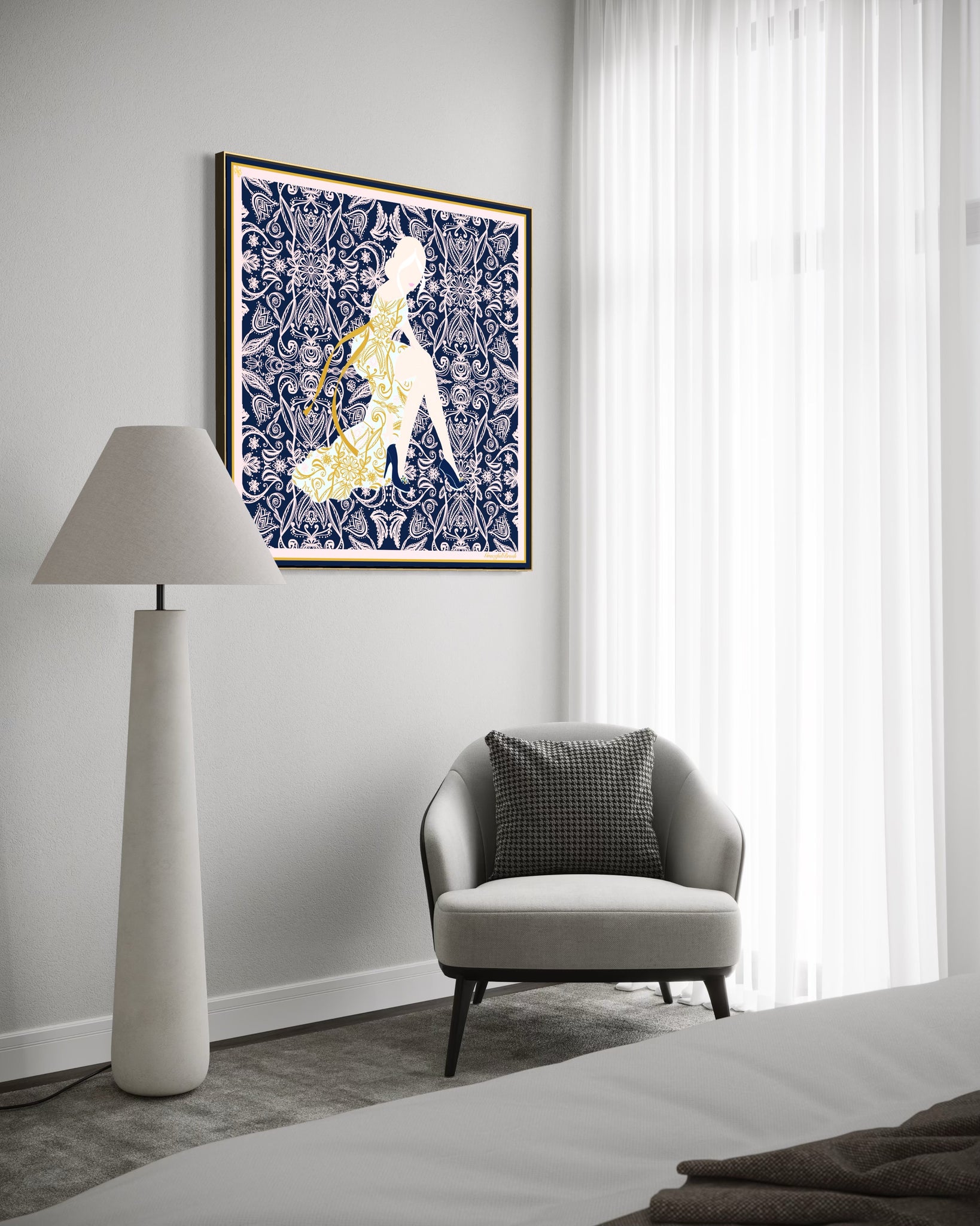 Luxury Silk Scarf Artwork – Hand-Rolled, 40x40 Custom Order